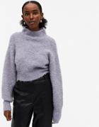 Monki Fiona High Neck Sweater In Lilac-purple