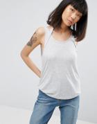 Cheap Monday Flicker Neck Strap Tank Tank - Gray