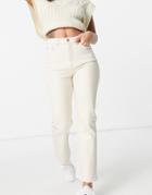 & Other Stories Favorite Organic Blend Cotton Straight Leg High Rise Jeans In Ecru-neutral