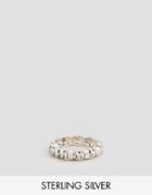 Asos Sterling Silver Ring With Skull Design - Silver