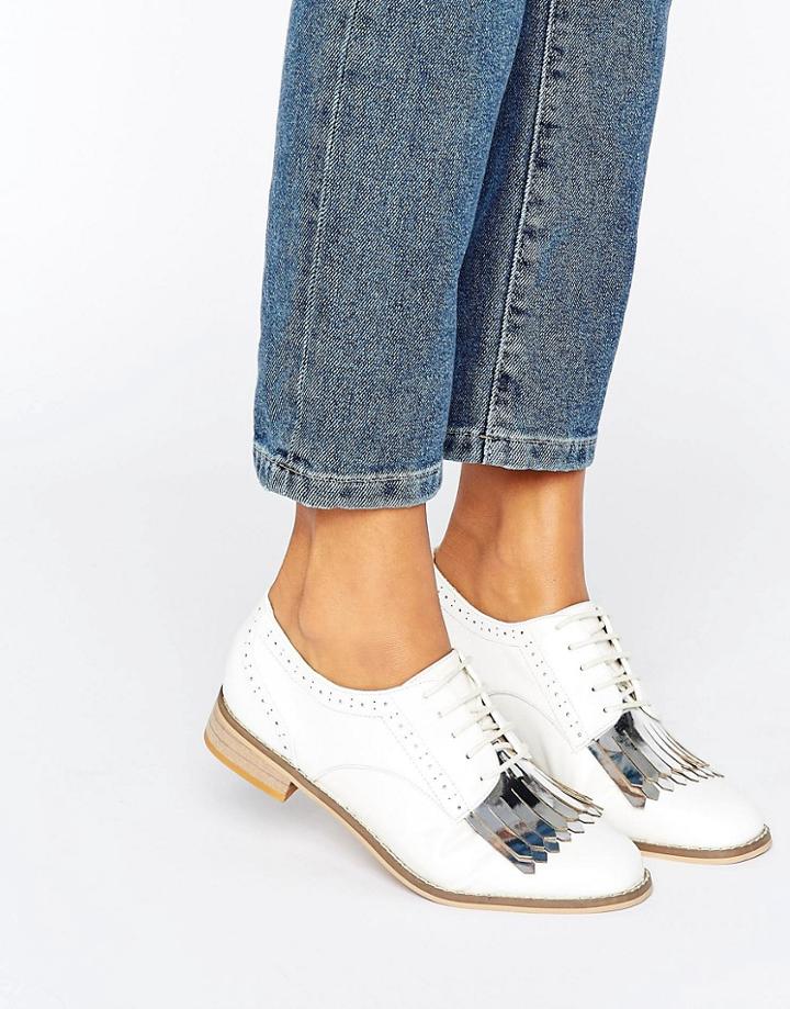Asos Missouri Fringed Brogues - White