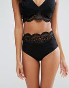 Asos Fuller Bust Exclusive Premium Lace Applique High Waist Bikini Bot