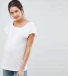 New Look Maternity Square Neck Tee - White