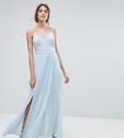 New Look Lace Cami Maxi Dress-blue