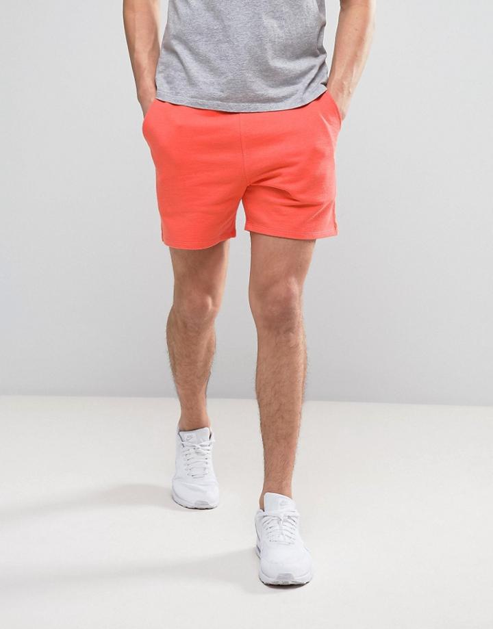 Asos Jersey Shorts In Orange - Orange