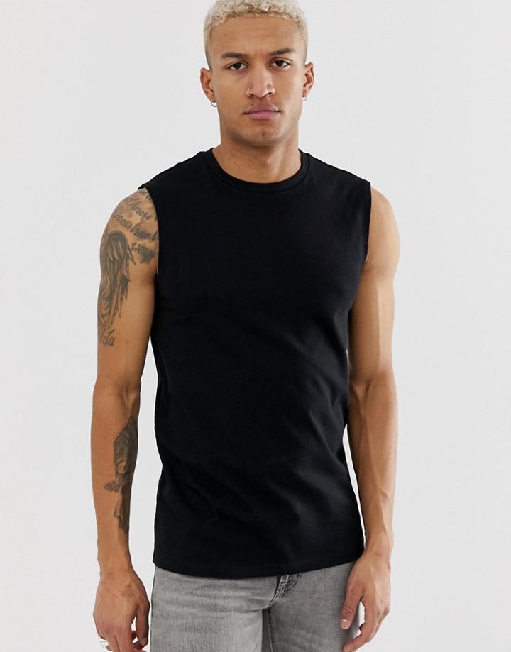Asos Design Organic Tank Tank In Black