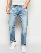 Jack & Jones Light Wash Jeans In Straight Fit - Light Blue