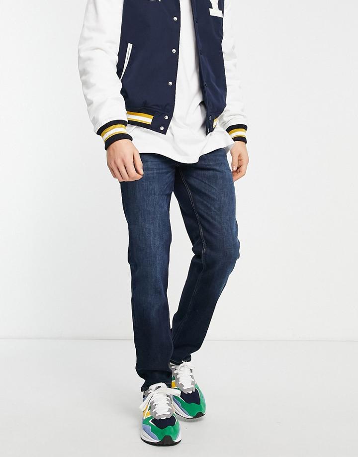 Jack & Jones Intelligence Clark Regular Fit Jeans In Mid Blue