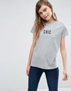Asos T-shirt With Chic Print - Gray