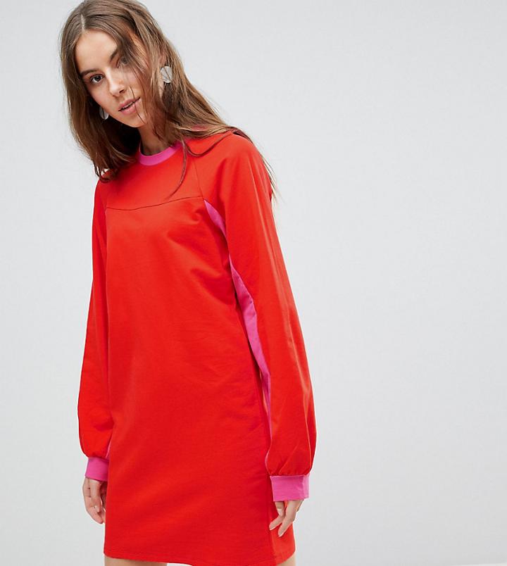 Asos Tall Mini Color Block Sweat Dress - Multi