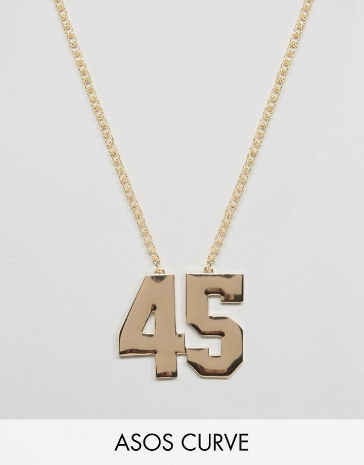 Asos Curve 45 Necklace - Gold