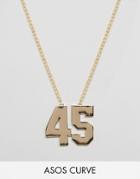Asos Curve 45 Necklace - Gold