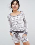 Boux Avenue Fairisle Minky Romper - Navy