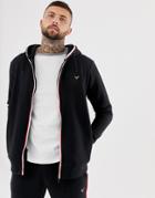 Voi Jeans Tracksuit Zip Through Hoodie With Contrast Piping-black