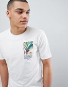 Selected Homme T-shirt With Chest Print - White