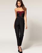 Asos Bobble Bandeau Peg Jumpsuit - Multi