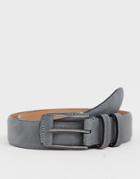 Ted Baker Myke Nubuck Belt In Gray - Gray