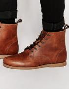Asos Boots In Tan Leather