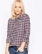 Minimum Checked Shirt - 470 Dark Red