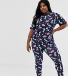 Asos Design Curve Space Dino Tee & Legging Set