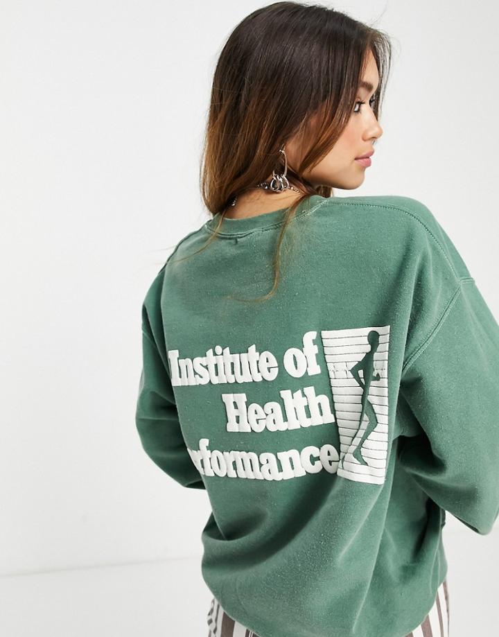 Topshop Institute Of Health Performance Sweat In Green