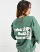 Topshop Institute Of Health Performance Sweat In Green