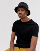 Asos Design Organic Heavyweight T-shirt With Crew Neck And Raw Edges In Black - Black