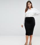 Asos Curve Jersey Pencil Skirt - Black