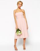 Asos Wedding Bandeau Midi Dress - Lilac