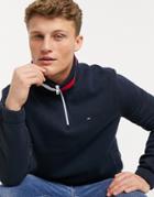 Tommy Hilfiger Palemetto Popover Quarter Zip Sweatshirt In Blue-blues
