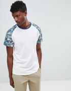 Jack & Jones Originals T-shirt With Printed Raglan Sleeve - White