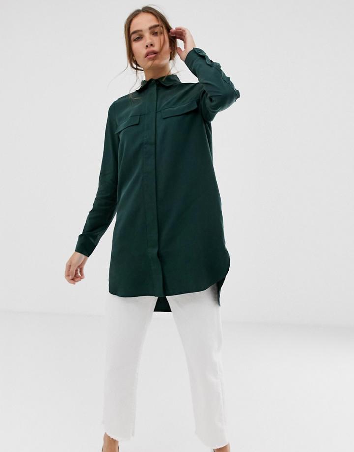 Selected Femme Tencel Shirt - Green