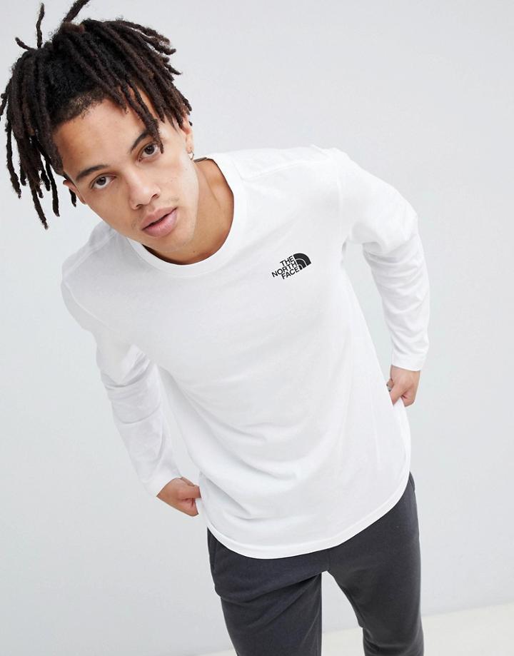 The North Face Long Sleeve Easy T-shirt In White - White