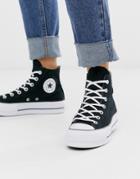 Converse Chuck Taylor All Star Hi Lift Canvas Platform Sneakers In Black