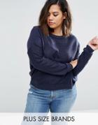 Bravesoul Plus Sweater - Blue