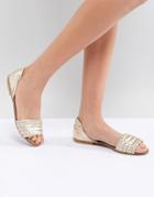 Oasis Braid Front Sandals - Gold