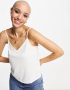 Monki Hild Cami Tank Top In White - White