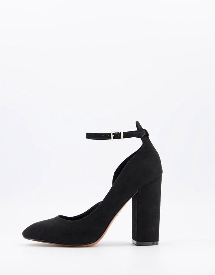 Asos Design Placid High Block Heels In Black