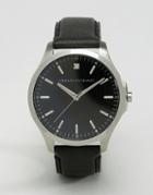 Armani Exchange Black Leather Watch Ax2182 - Black