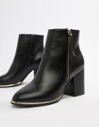 Asos Design Eartha Zip Ankle Boots - Black