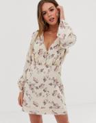 Stevie May Alyssa Floral Print Bodycon Dress-beige