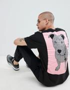 New Love Club Dog Back Print T-shirt - White
