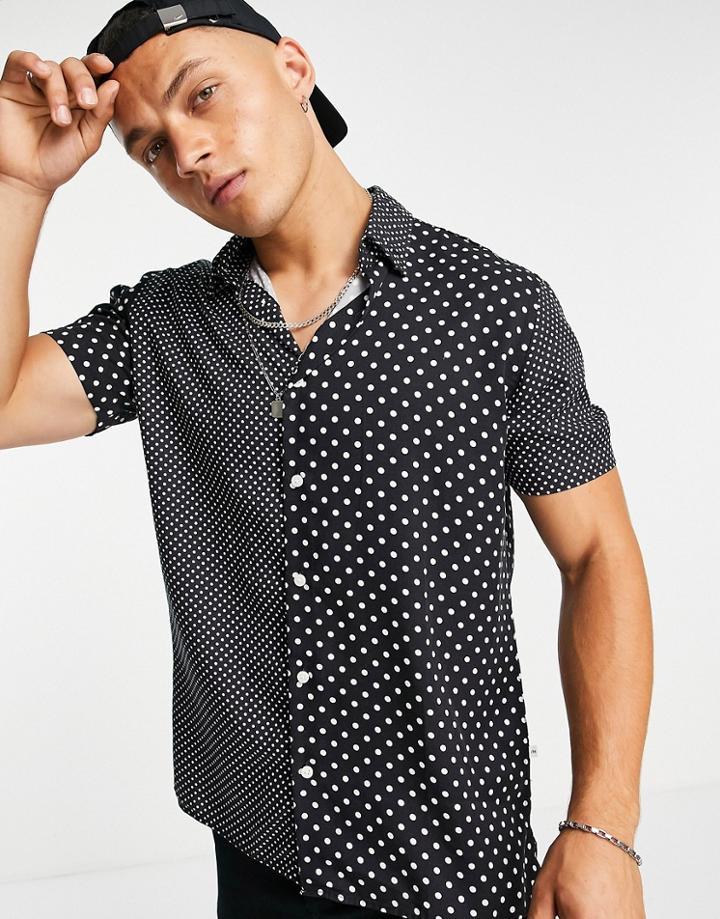 Selected Homme Relaxed Fit Shirt With Polka Dots In Black