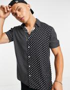 Selected Homme Relaxed Fit Shirt With Polka Dots In Black