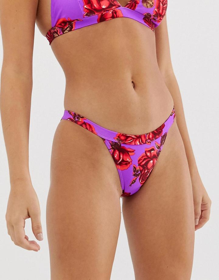 Lost Ink Tie Side Bikini Bottoms-multi