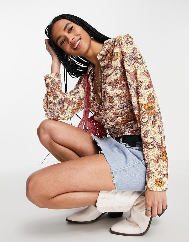 Free People I Got You Floral Print Blouse In Multi