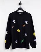 Another Reason Mushroom Long Sleeve T-shirt In Black