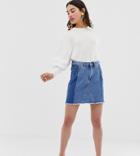 New Look Deconstructed Denim Mini Skirt