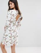 Vero Moda Floral Print Skater Dress - Multi