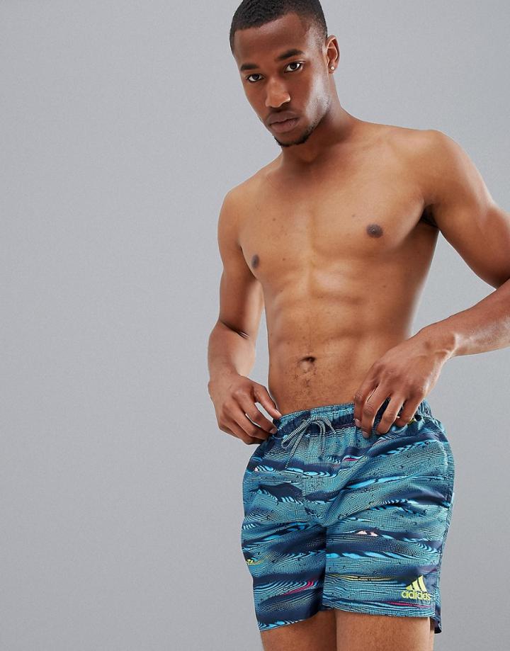 Adidas Swim X Parley Shorts In Blue Dj2134 - Blue